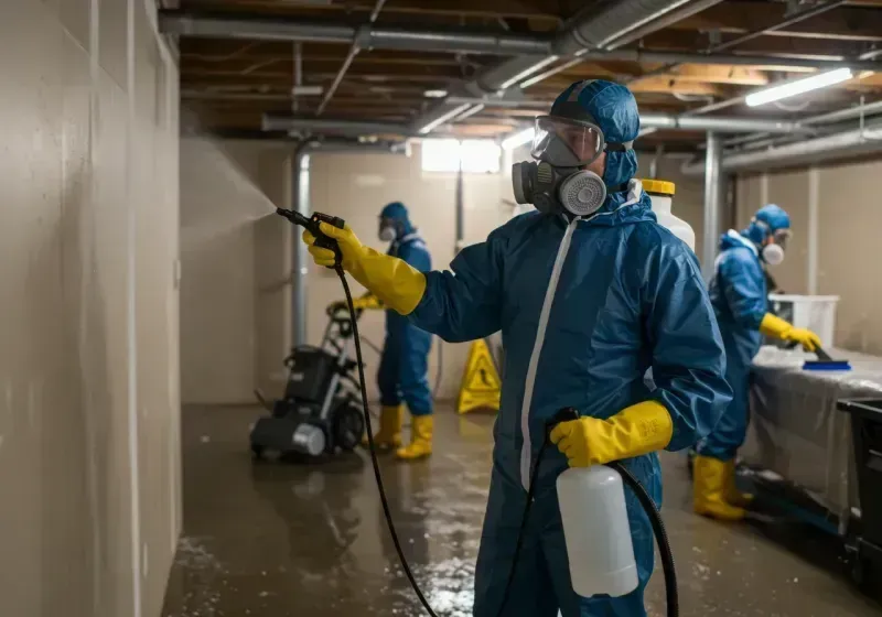 Basement Sanitization and Antimicrobial Treatment process in Lake Darby, OH