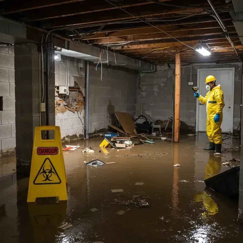 Flooded Basement Electrical Hazard in Lake Darby, OH Property